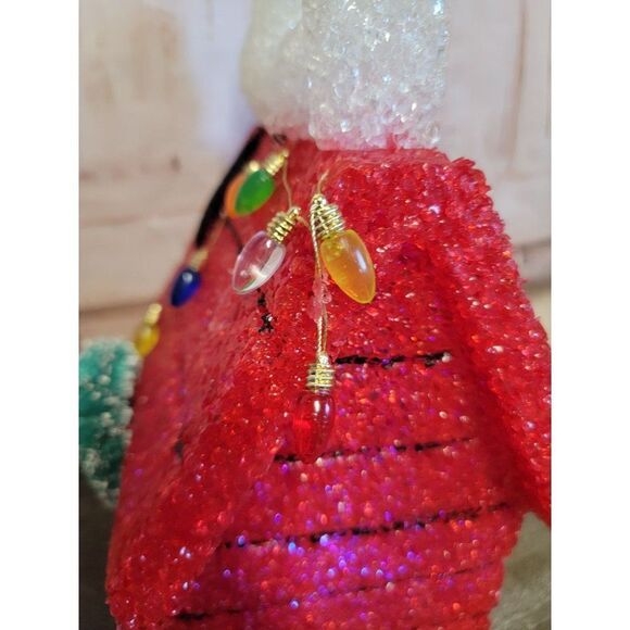 Snoopy 2011 red house light up wreath xmas decor figure - Picture 6 of 10